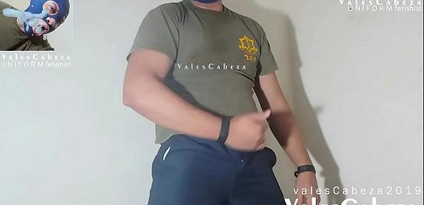  ValesCabeza345 (PiG video!)Uniform FETISHIST COP Hands FREEE CuM !!! UNIFORMADO CERDOO!!ME ESCURRE LA LECHE Y ME LA TRAGO
